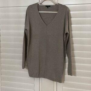 Women's V-Neck Sweater in Gray - Super Soft